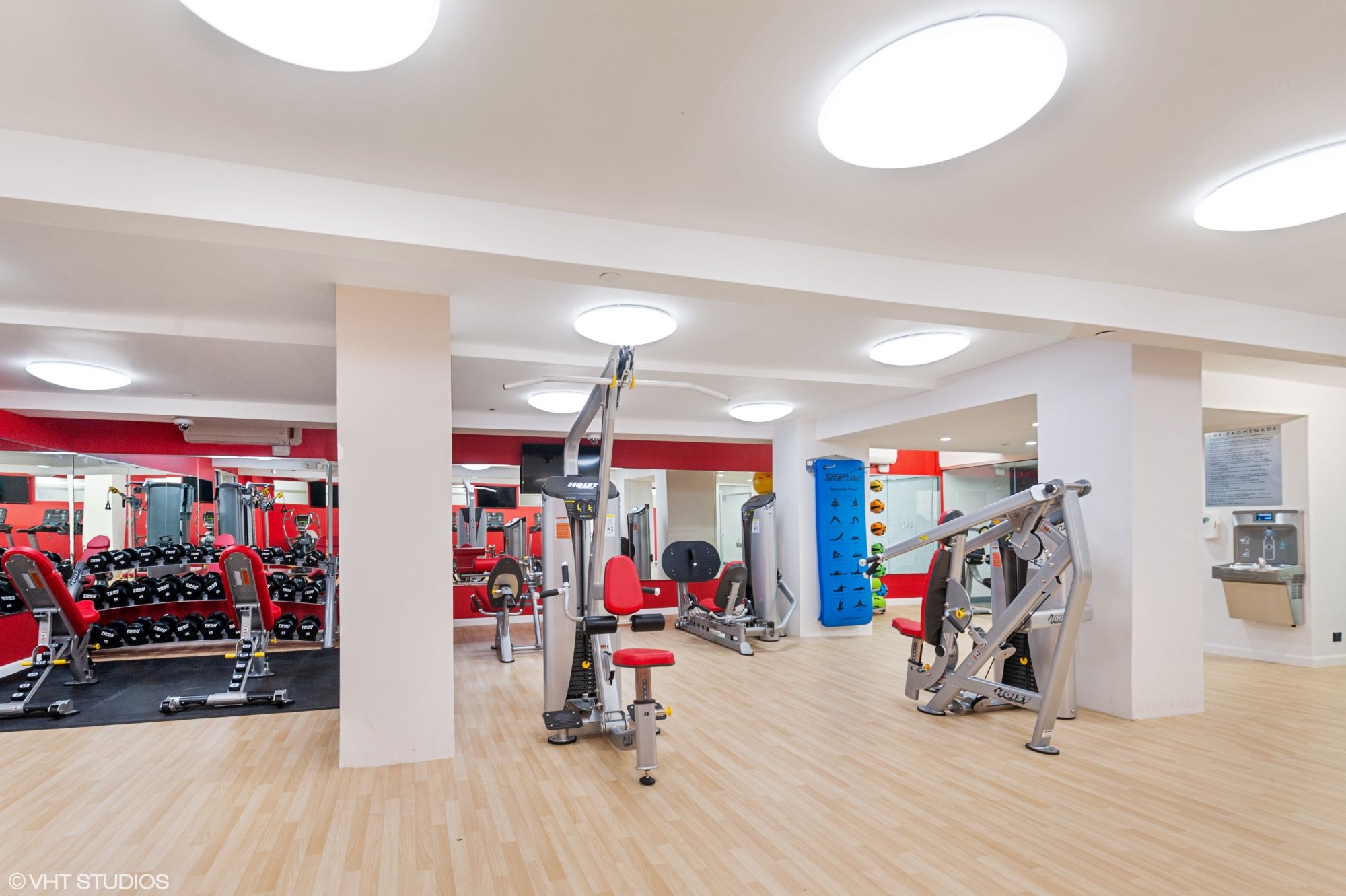 The fitness center at The Promenade, 150 West 225th Street, is newly renovated and has state-of-the-art strength machines & top-of-the-line free weights.